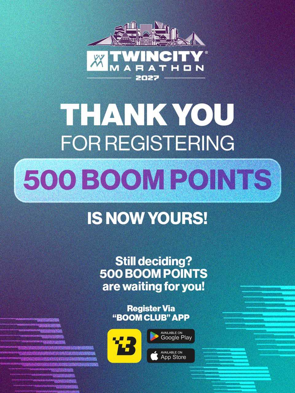 Thank You For Registering - 500 Boom Points